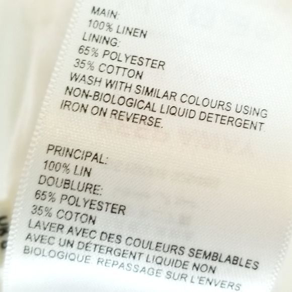 Whistles White Relaxed Leg Cropped Flare Linen Blend Pants Lightweight Flowy EUC - Picture 13 of 16